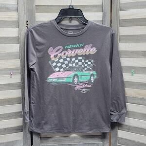 Girls' Long Sleeve Oversized 'Corvette' Graphic T-Shirt | Art Class | XL (14)